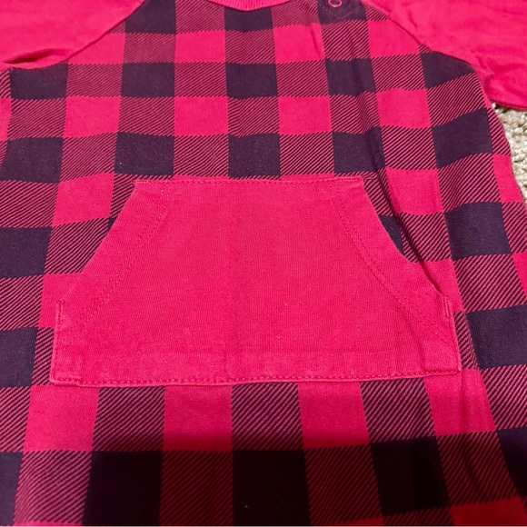 Baby Buffalo Check Plaid Romper 12 Months - Picture 4 of 8